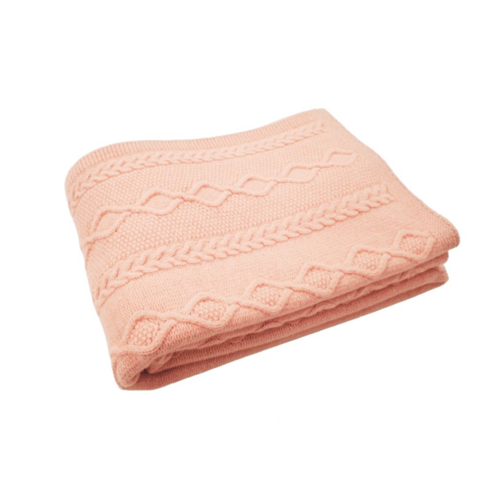 Merino wool plaid Aran | Rose Merino wool plaid Aran | Rose
