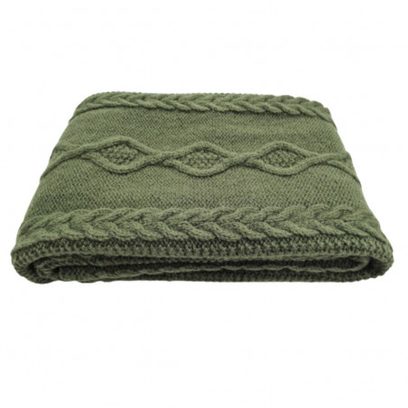 Merino wool plaid Aran | Green