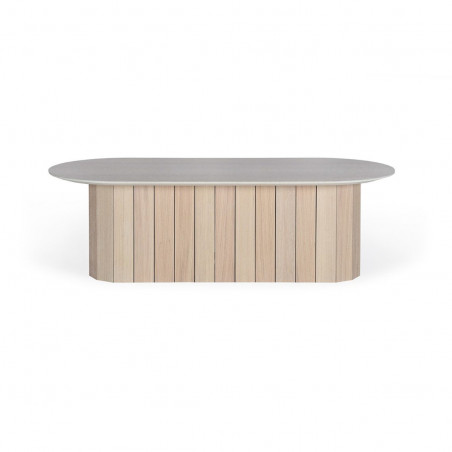 Revolve long coffee table | Bleached oak