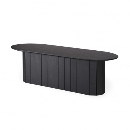 Revolve long coffee table | Black oak