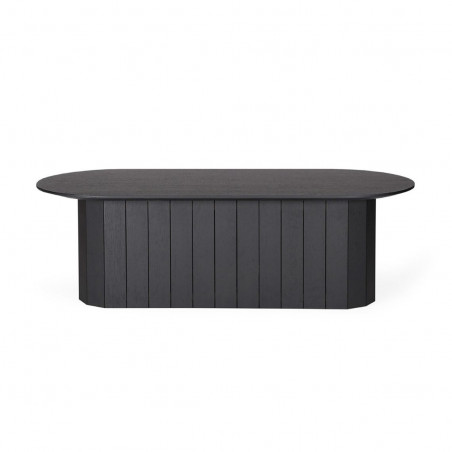Revolve long coffee table | Black oak