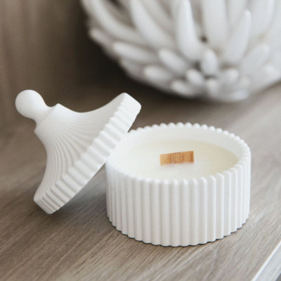 Maža kvepianti kokosų vaško žvakė | Bergamotė ir Kašmyro mediena | zvakes- | NMF Home