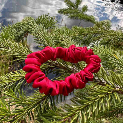 Natural Mulberry Silk Hair Band | Red