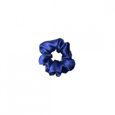 Natural mulberry silk big hair band | Blue
