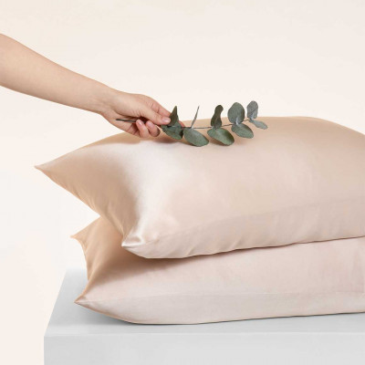 Šilkinis pagalvės užvalkalas | Kreminis