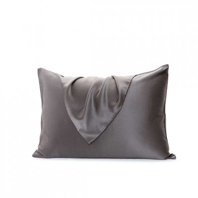 Šilkinis pagalvės užvalkalas | Tamsiai pilkas