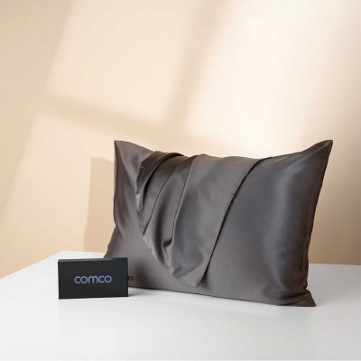 Šilkinis pagalvės užvalkalas | Tamsiai pilkas