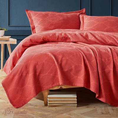 Bedspread with pillowcases VIRA Red | Red