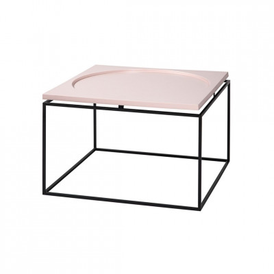 Coffee table Circle in Square | Pink
