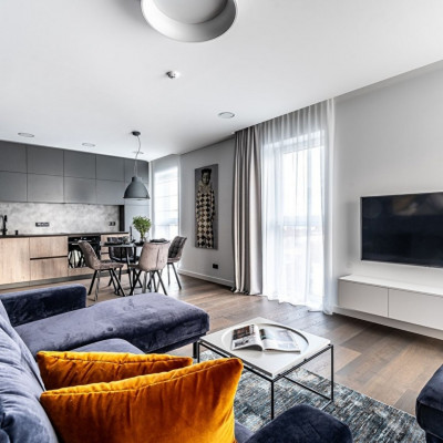 Coffee table Circle in Square | Grey