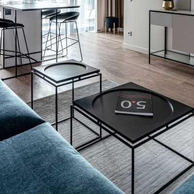 Кофейный столик Circle in Square | Black