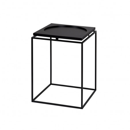 Side table Circle in Square | Black