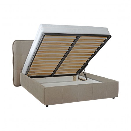 Bed with mattress Dallas | Beige