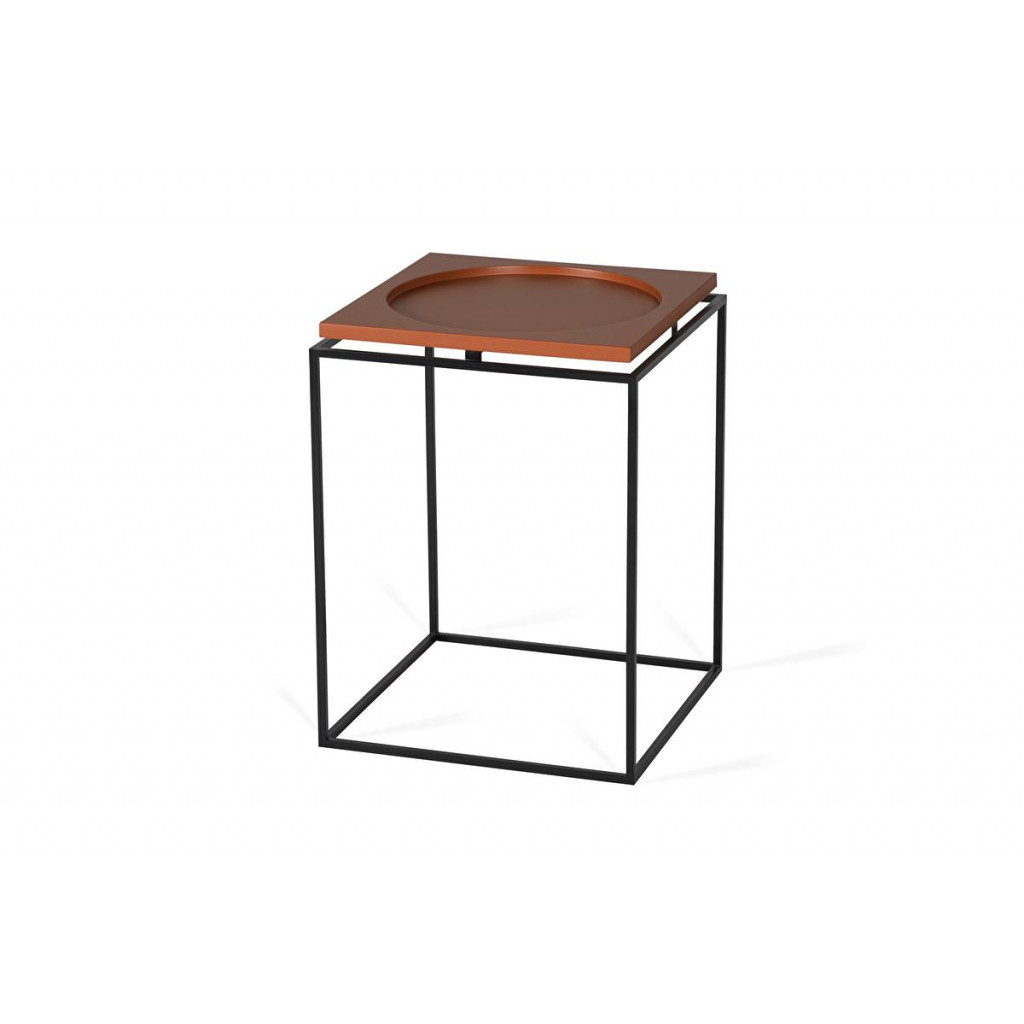 Side table Circle in Square | Terracotta Side table Circle in Square | Terracotta