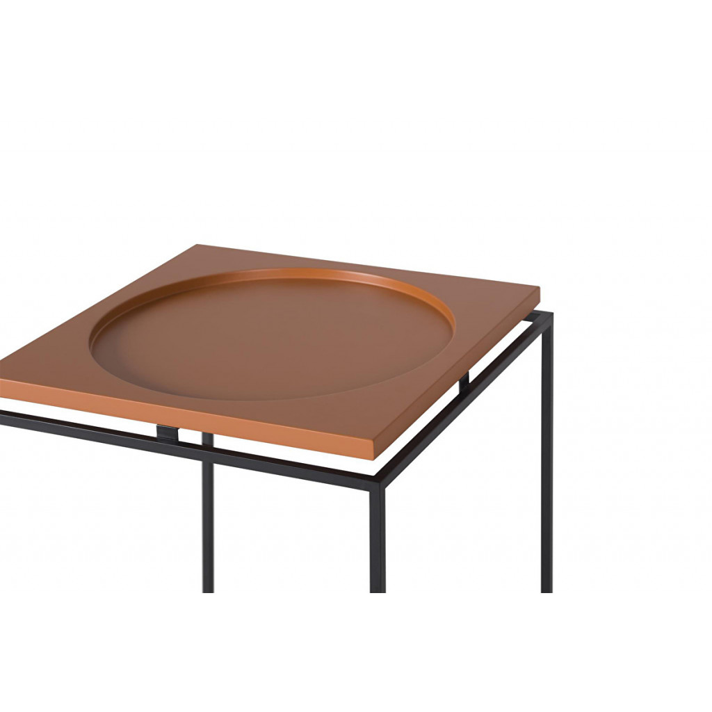 Side table Circle in Square | Terracotta Side table Circle in Square | Terracotta