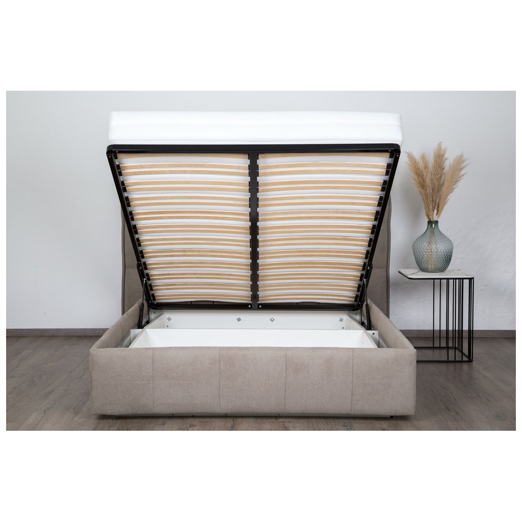 Bed with mattress Dallas | Beige