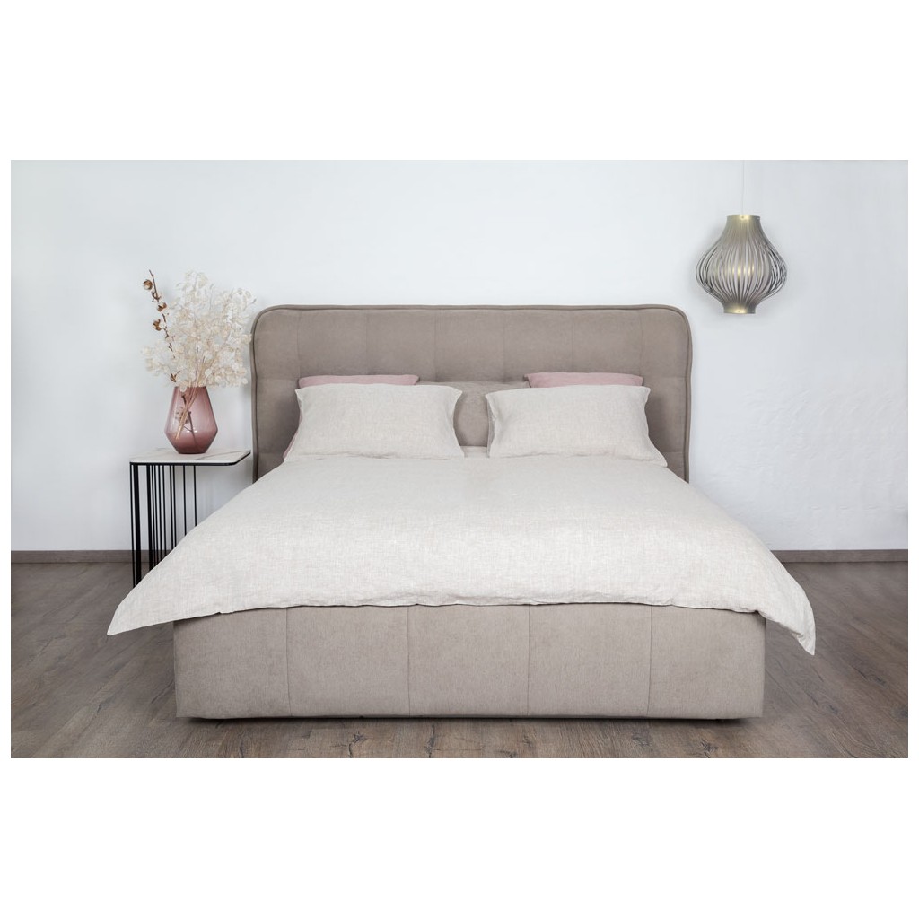 Bed with mattress Dallas | Beige