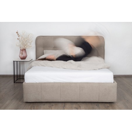 Bed with mattress Dallas | Beige