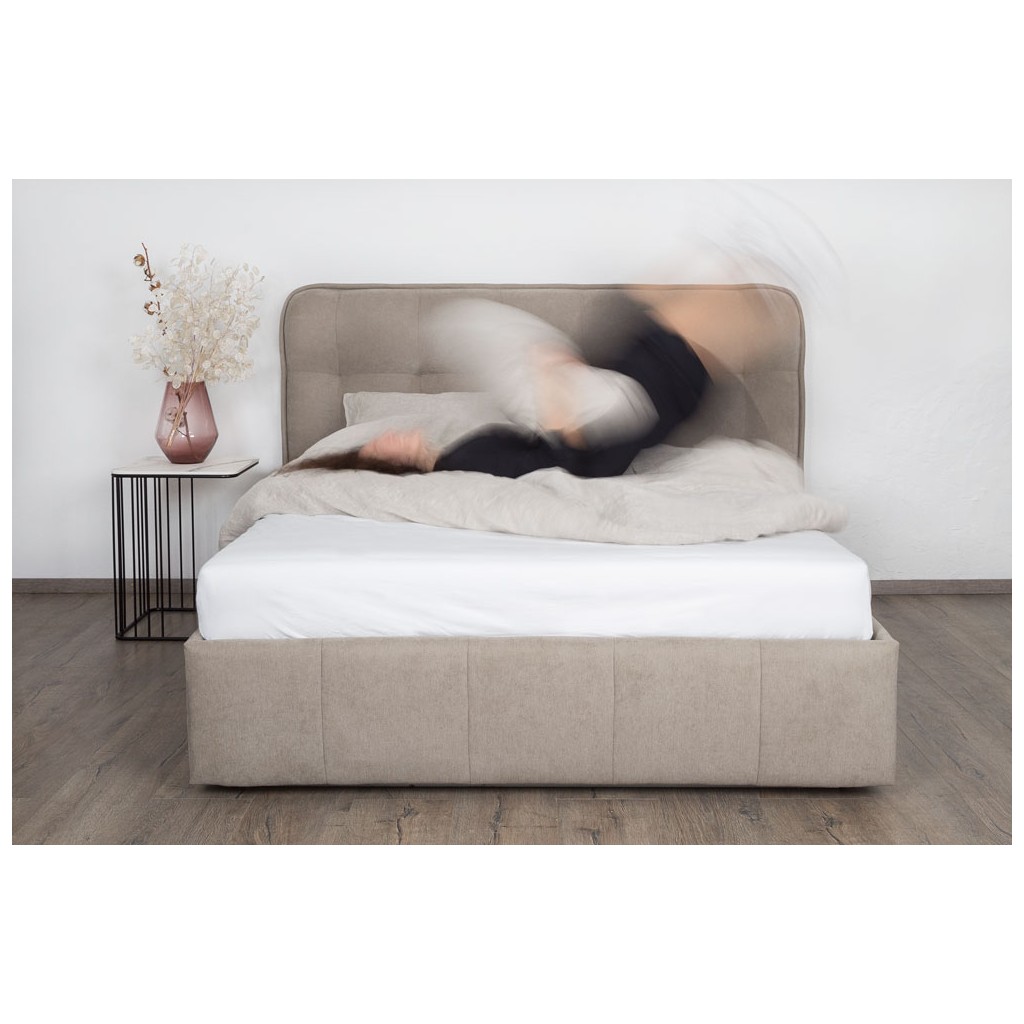 Bed with mattress Dallas | Beige
