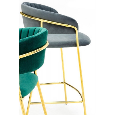 MARGO COUNTER STOOL GOLD | GREY