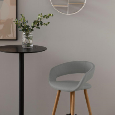 Pusbario kėdė GRACE COUNTER STOOL Šviesiai pilka | pusbario-kedes | NMF Home