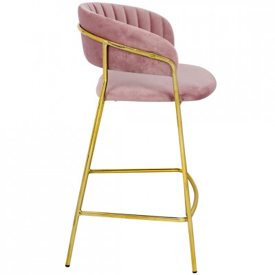 Sānu krēsls MARGO GOLD COUNTER STOOL Rozā | pusbara-krsli | NMF Home