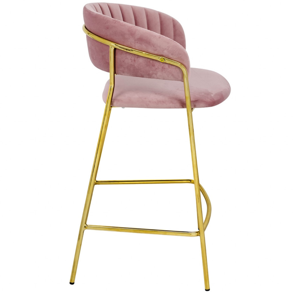 Pusbario kėdė MARGO GOLD COUNTER STOOL Rožinė | pusbario-kedes | NMF Home