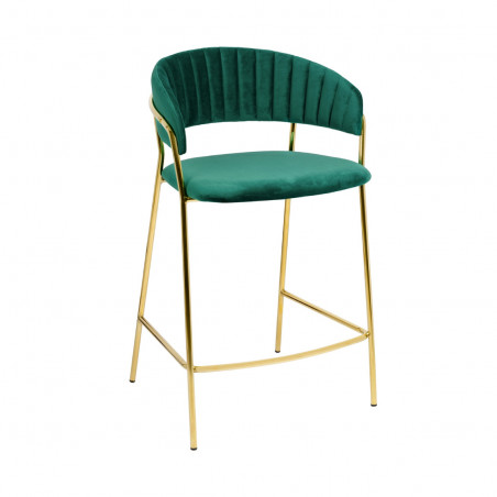Pusbario Kėdė MARGO GOLD COUNTER STOOL Žalia | pusbario-kedes | NMF Home