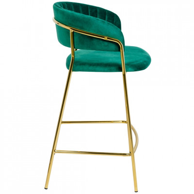 Sānu krēsls MARGO GOLD COUNTER STOOL Zaļā | pusbara-krsli | NMF Home