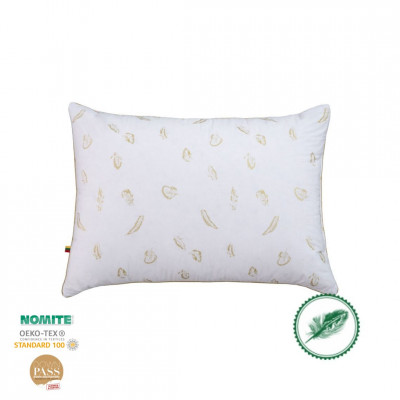 Down and feather three-compartment pillow