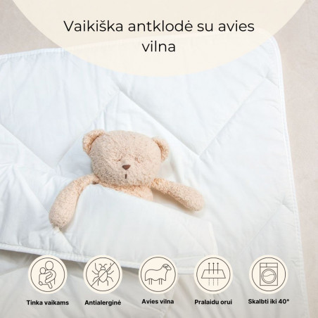 Vaikiška antklodė su avies vilna