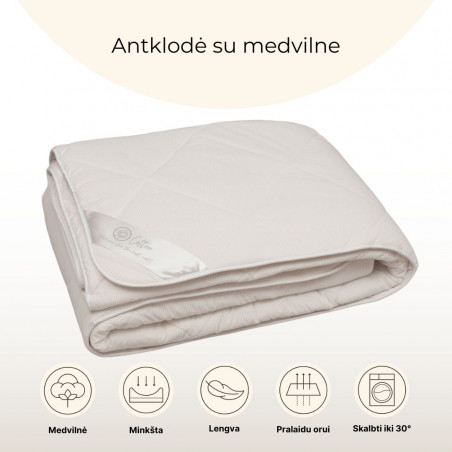 Blanket with cotton | White
