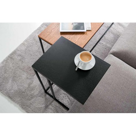 Side table for sofa FOREST | Black oak