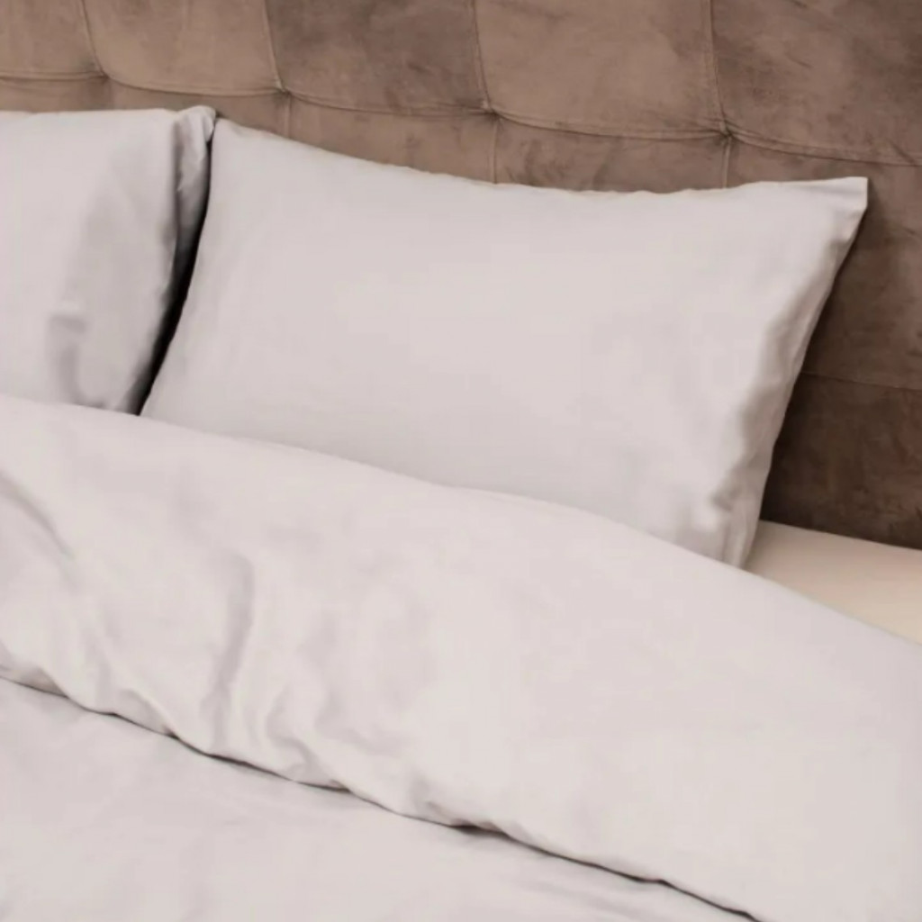 Satin bedding set | Silver Satin bedding set | Silver
