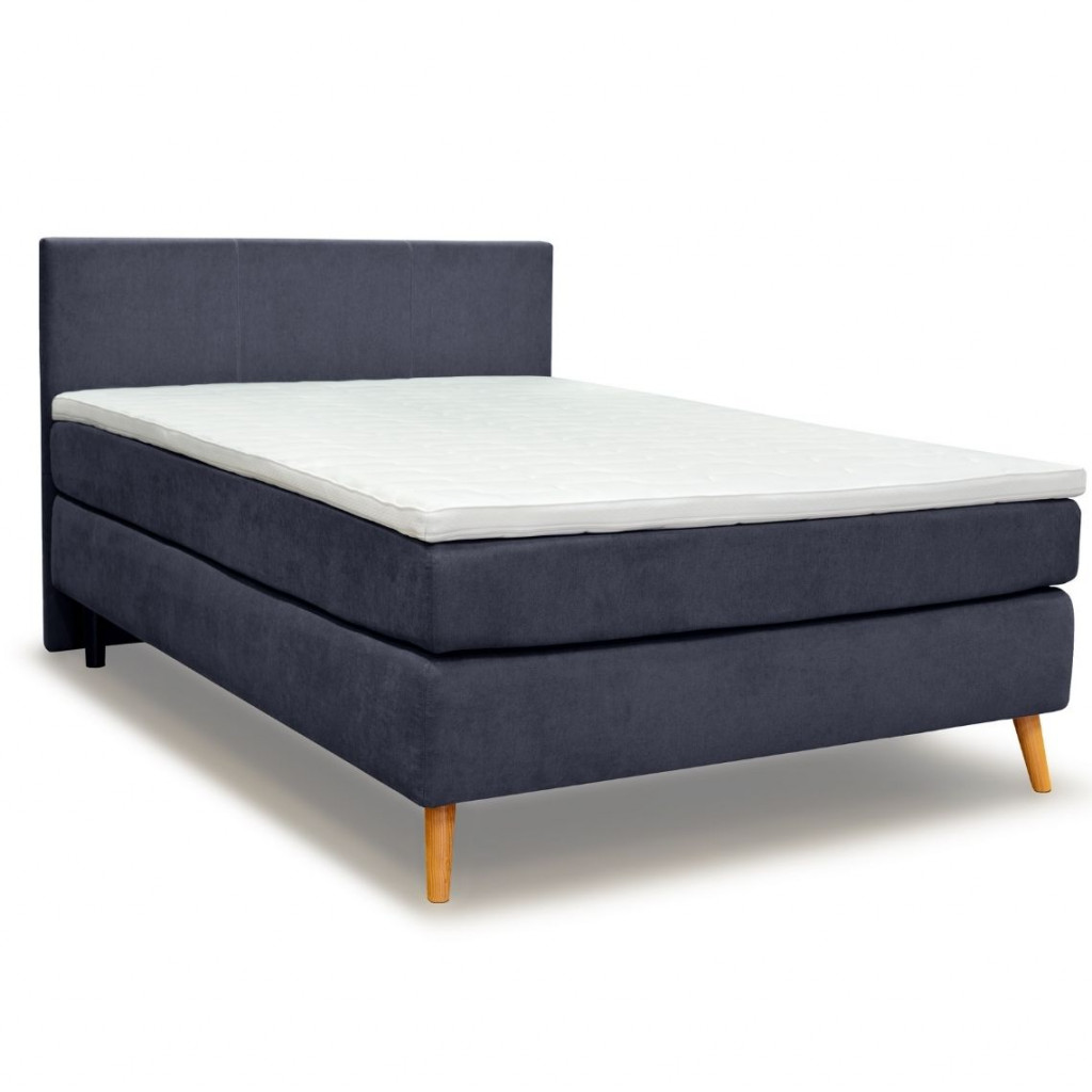 Bed with mattress Scandic | Blue-grey Bed with mattress Scandic | Blue-grey