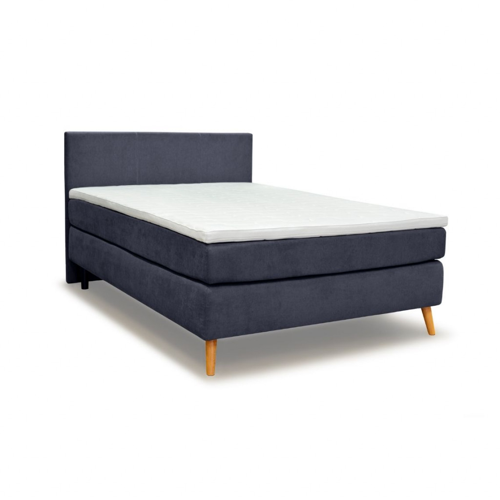 Bed with mattress Scandic | Blue-grey Bed with mattress Scandic | Blue-grey