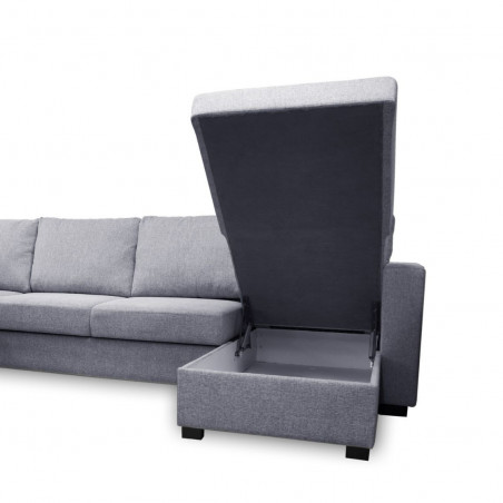 Sofa bed Paris U-shaped | Grey