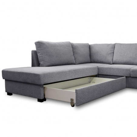 Sofa bed Paris U-shaped | Grey