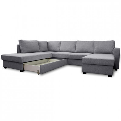 Sofa bed Paris U-shaped | Grey