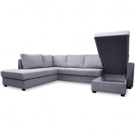 Sofa bed Paris U-shaped | Grey