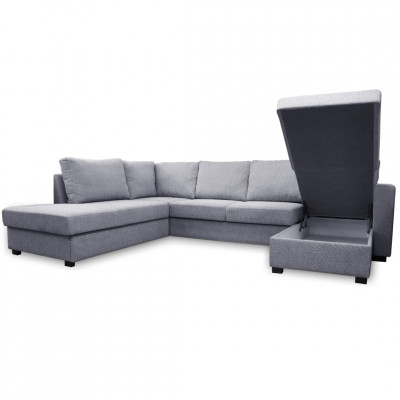 Sofa bed Paris U-shaped | Grey