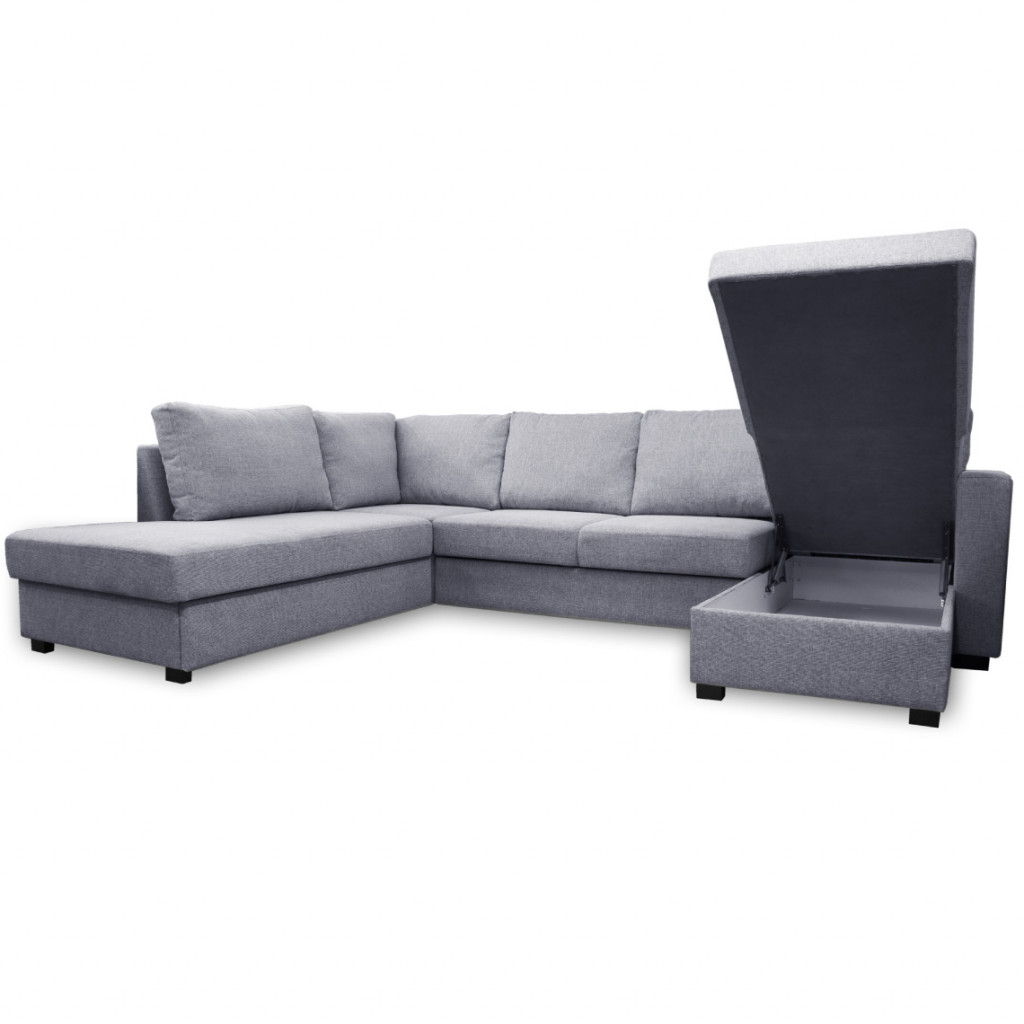 Sofa bed Paris U-shaped | Grey