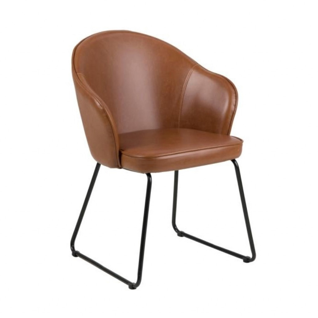 Kėdė MITZIE Leather Ruda | valgomojo-kedes | NMF Home