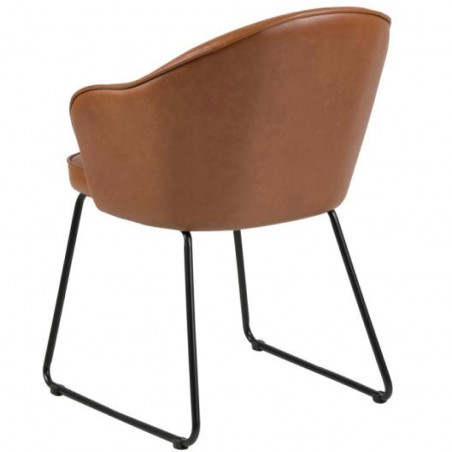 Kėdė MITZIE Leather Ruda | valgomojo-kedes | NMF Home
