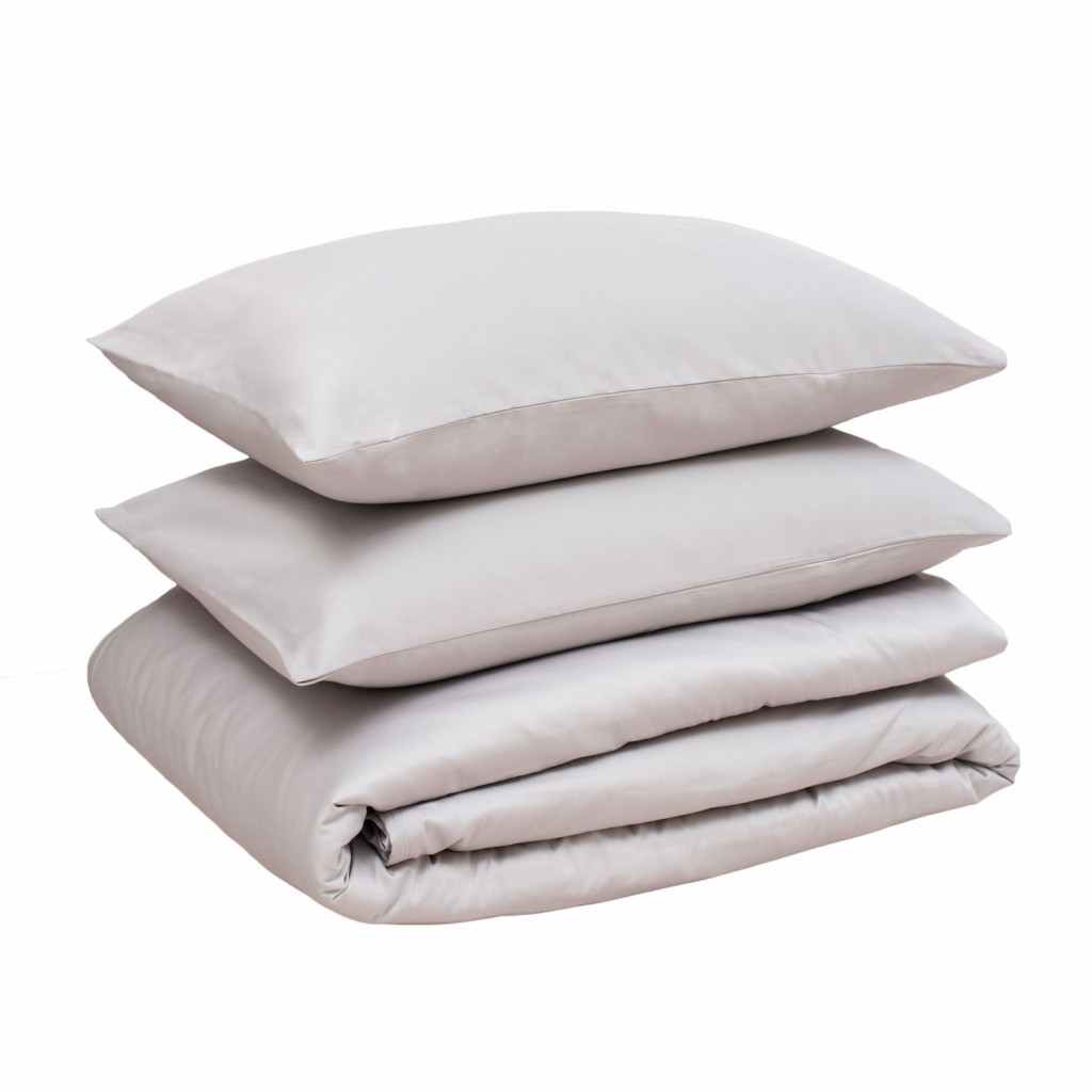 Satin bedding set | Silver Satin bedding set | Silver