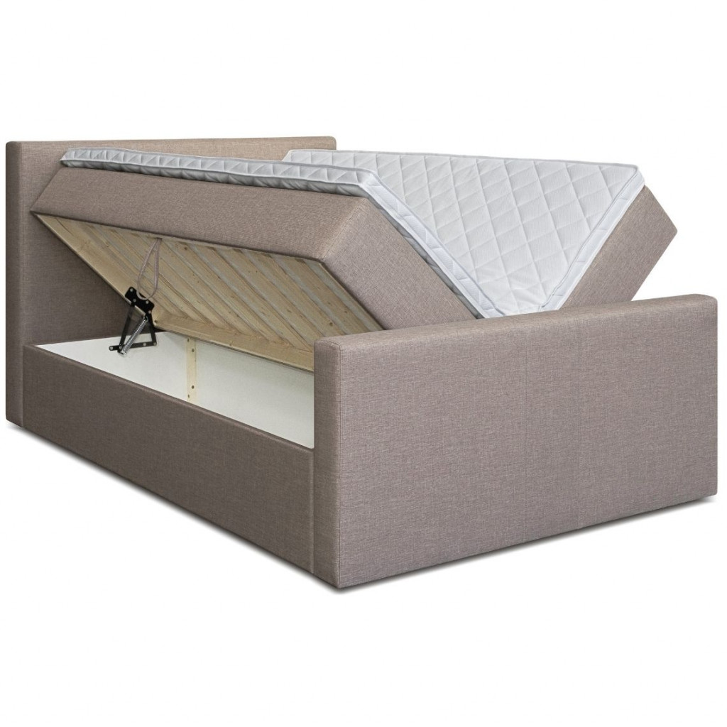 Bed with mattress Amberbox | Light brown
