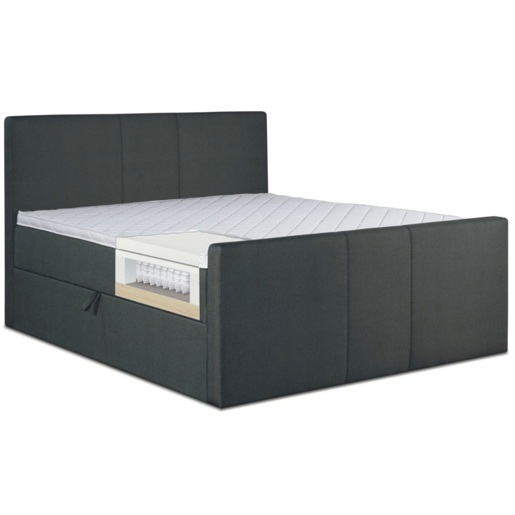 Bed with mattress Amberbox | Black