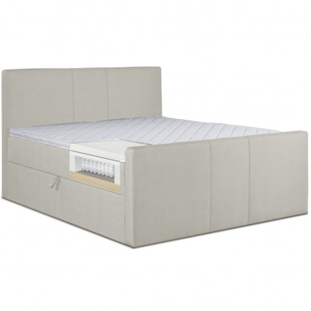 Bed with mattress Amberbox | Beige
