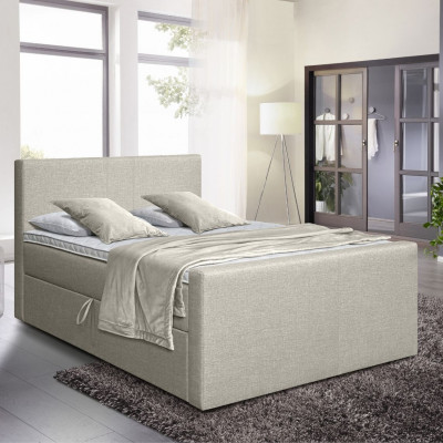 Bed with mattress Amberbox | Beige