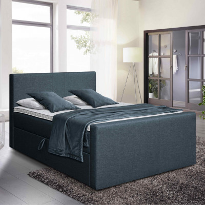 Amberbox bed with mattress | Blue